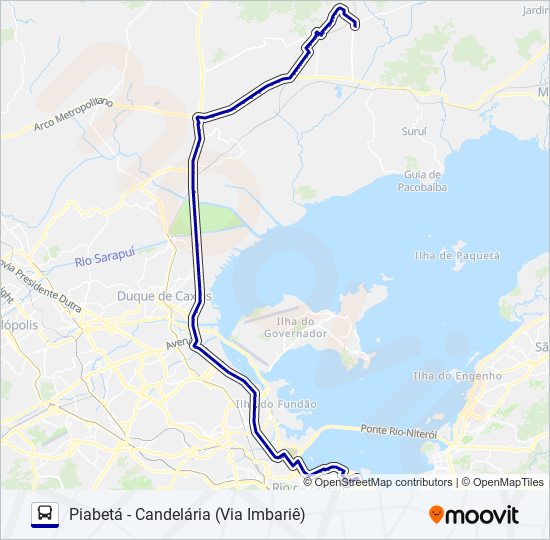 Mapa da linha 2462C (EXECUTIVO) de ônibus