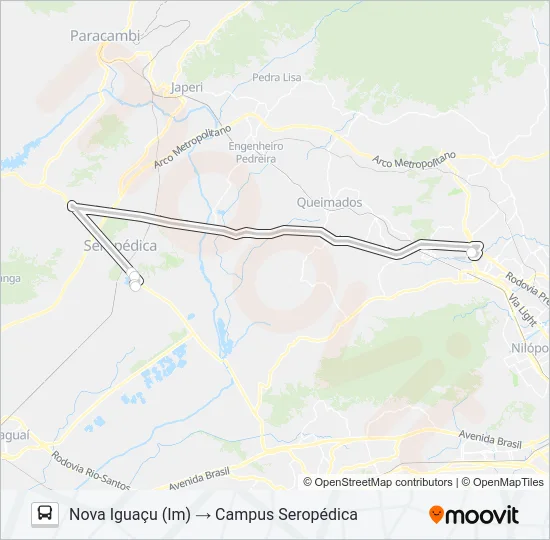 CIRCULAR UFRRJ Bus Line Map