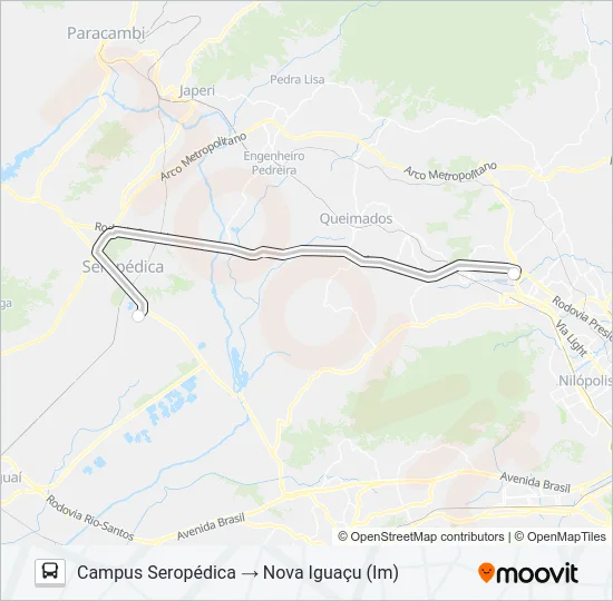 CIRCULAR UFRRJ Bus Line Map
