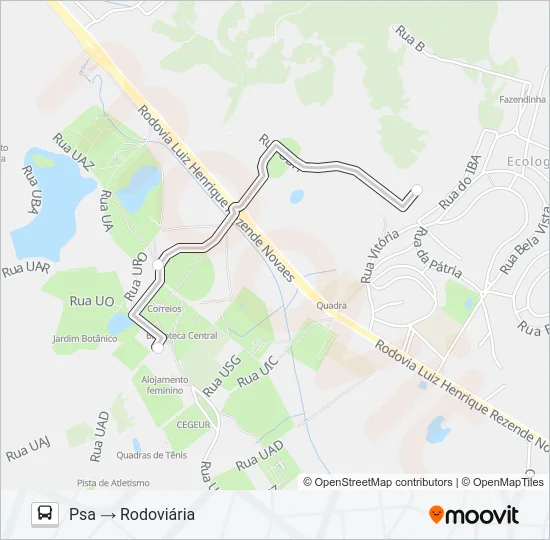 CIRCULAR UFRRJ Bus Line Map