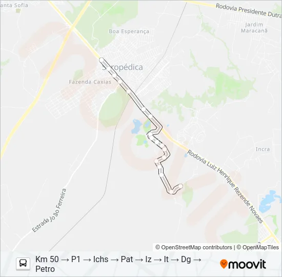 CIRCULAR UFRRJ Bus Line Map