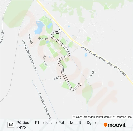 CIRCULAR UFRRJ Bus Line Map