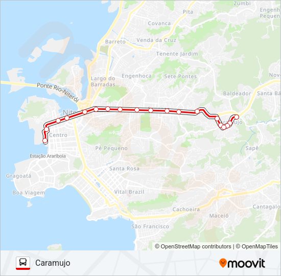 Mapa da linha 26 de ônibus