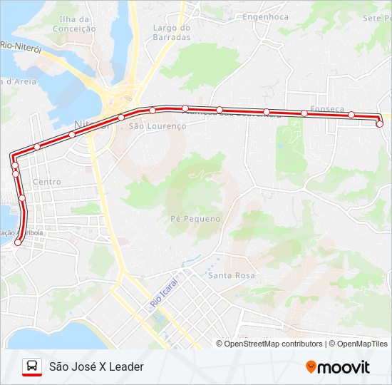 Mapa da linha 49.2 de ônibus