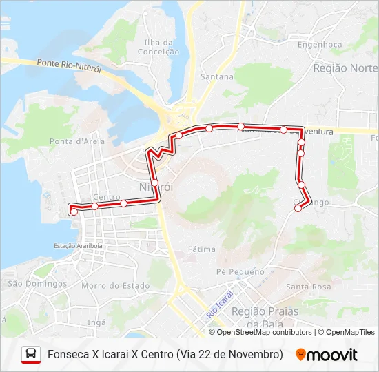 Mapa da linha 43.2 de ônibus