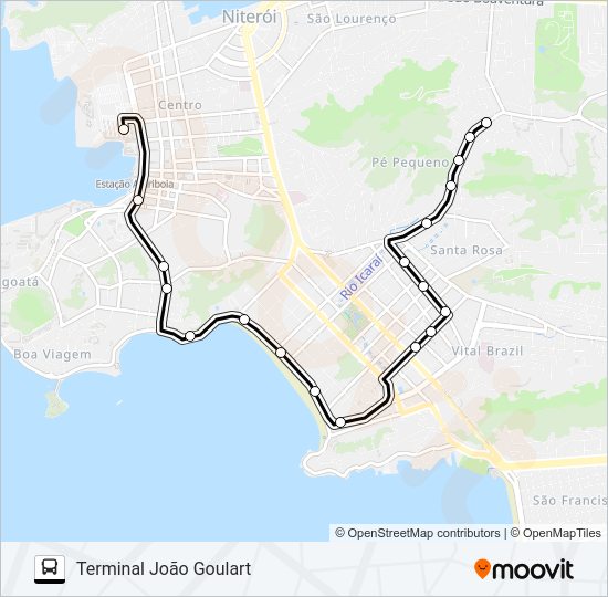 Mapa da linha 43.2 de ônibus