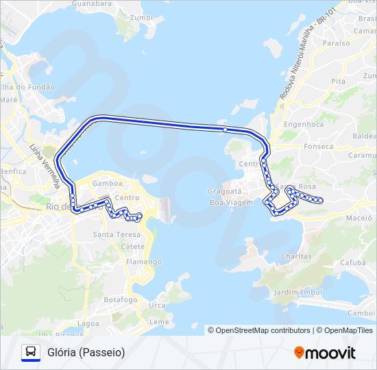 Mapa da linha 570D de 