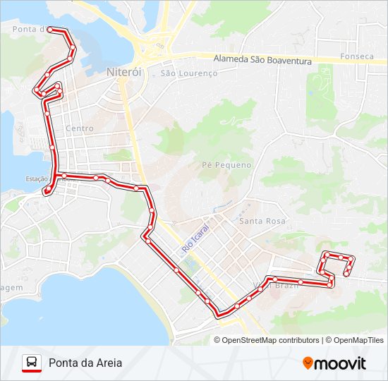 Mapa da linha 31 de ônibus