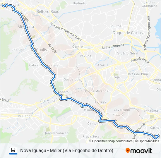 543 Bus Line Map