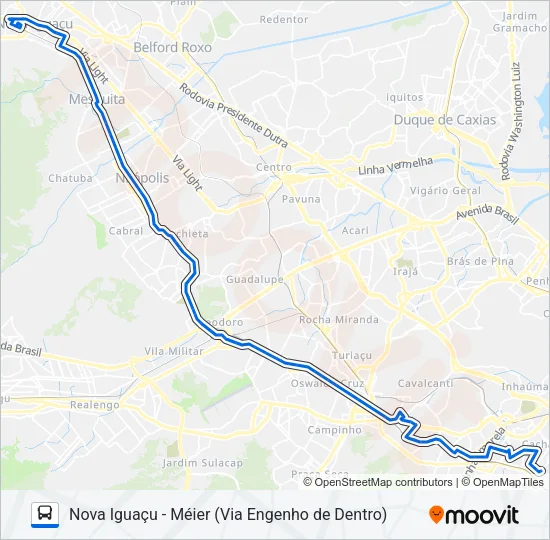 543 Bus Line Map