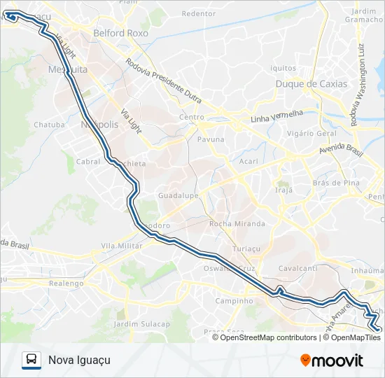 544 Bus Line Map