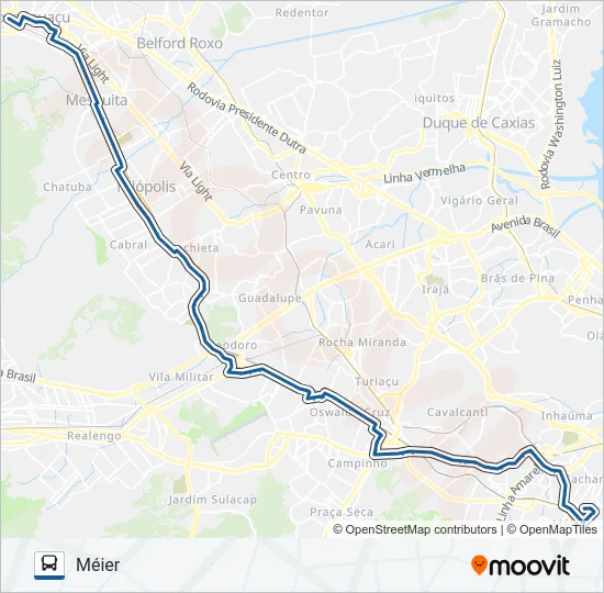 544 Bus Line Map