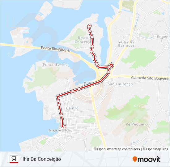 Mapa da linha 15 de ônibus