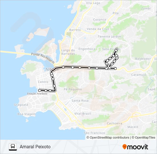 Mapa da linha 22 de ônibus