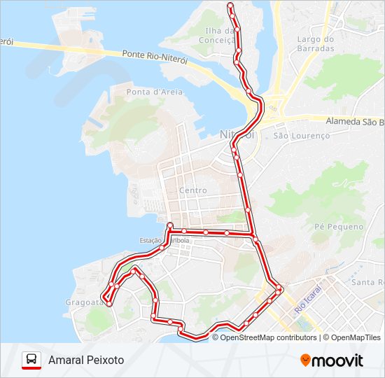 Mapa da linha 60 de ônibus