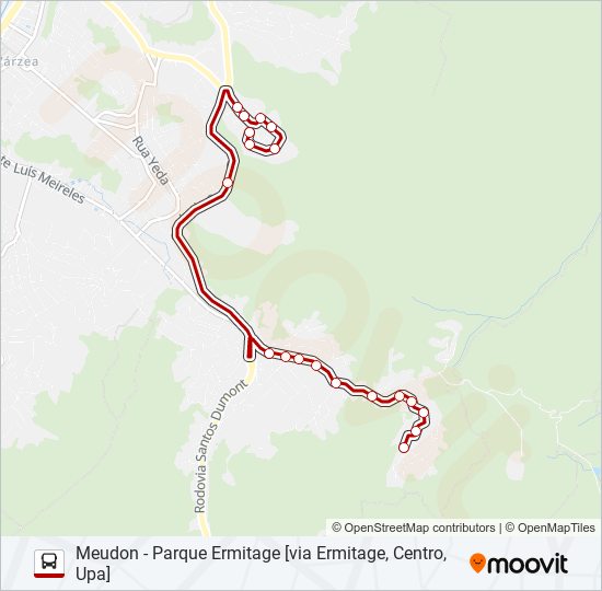 Mapa da linha 07A de ônibus