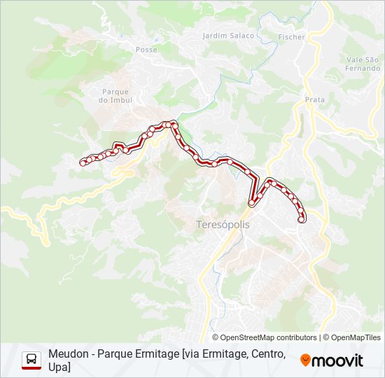 Mapa da linha 07A de ônibus