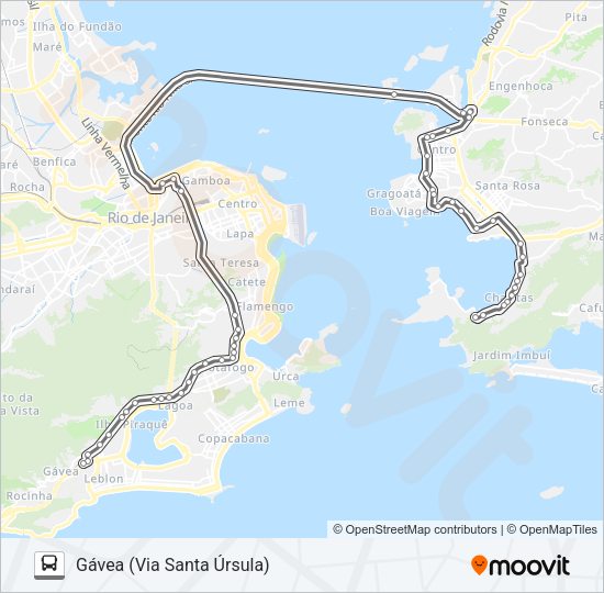 Mapa da linha 755D de ônibus