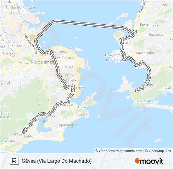 Mapa da linha 755D de ônibus