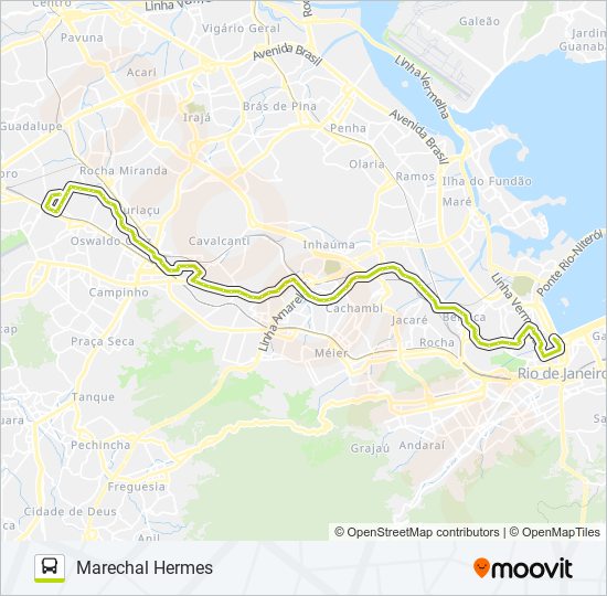 Mapa da linha 265SP de ônibus