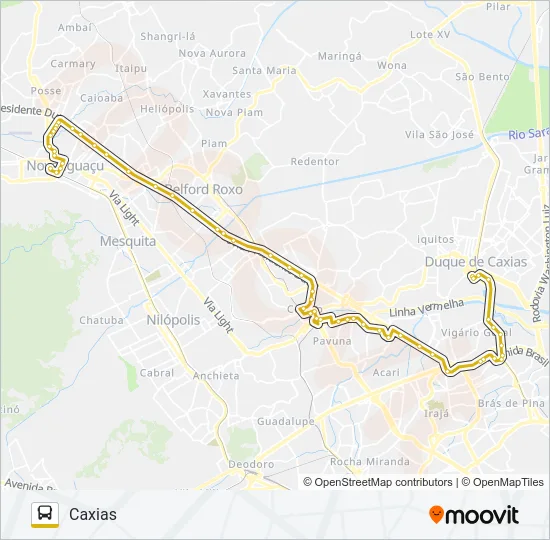 134I Bus Line Map