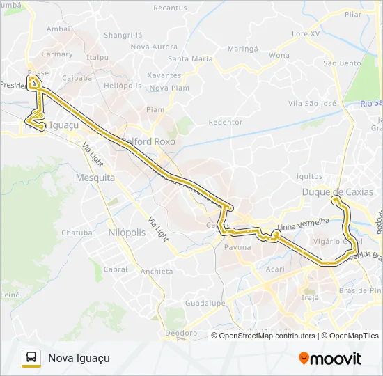 134I Bus Line Map