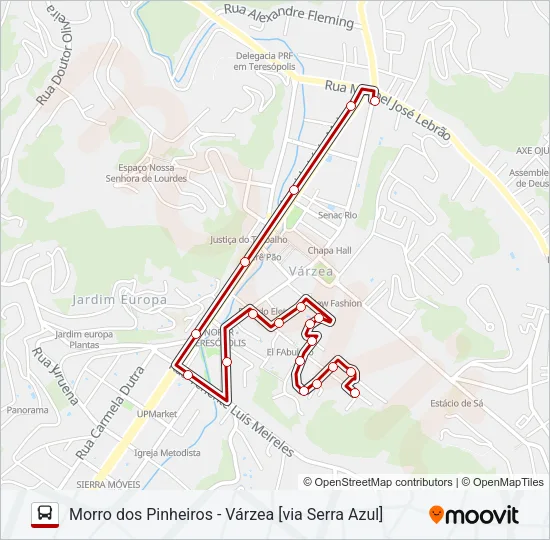 39A Bus Line Map
