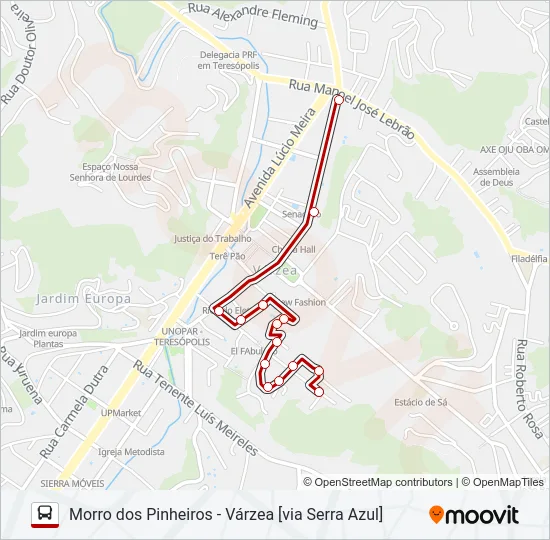 39A Bus Line Map