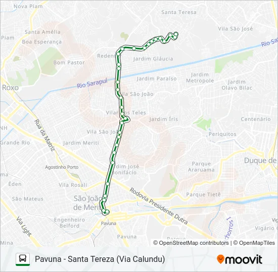 496I Bus Line Map