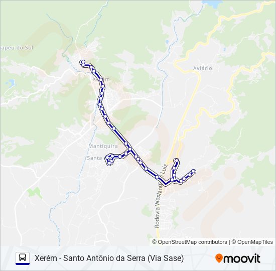 Mapa da linha 23 de ônibus