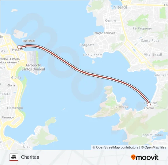 CHARITAS - PRAÇA XV Ferry Line Map