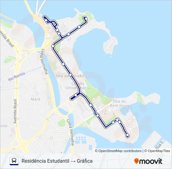 1 Bus Line Map
