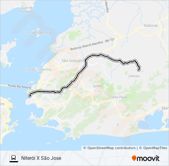 Línea 431m: horarios, paradas y mapas - Niterói X São Jose (Actualizado)