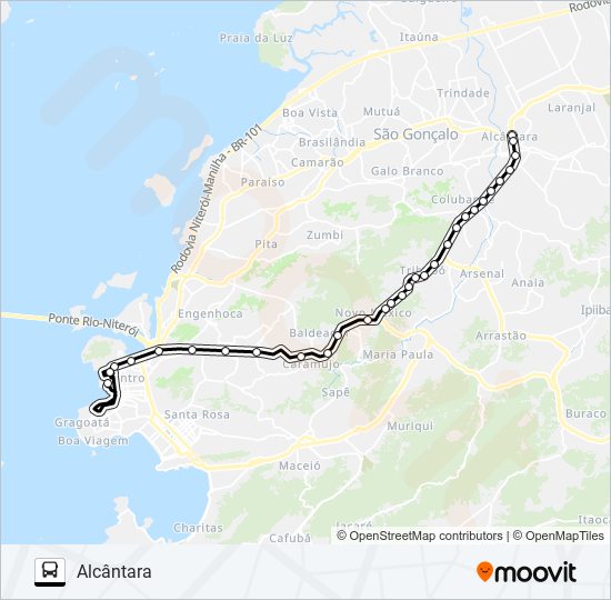 484M bus Line Map