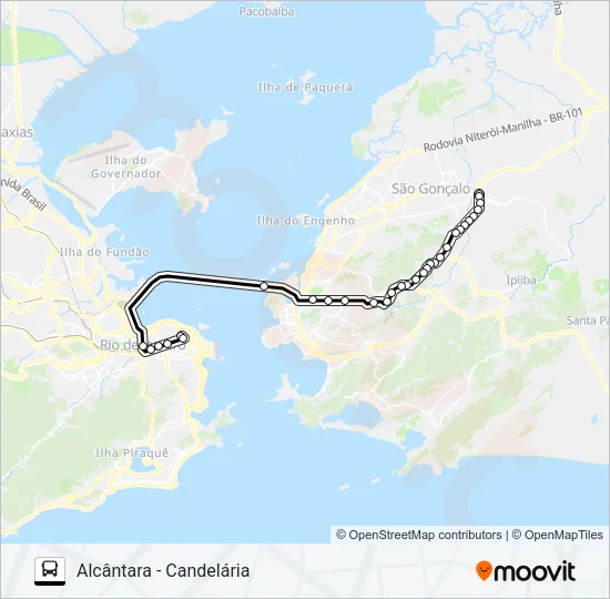521D Bus Line Map