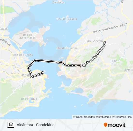 1721D Bus Line Map