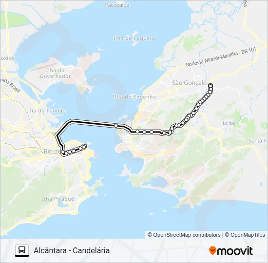 1721D Bus Line Map