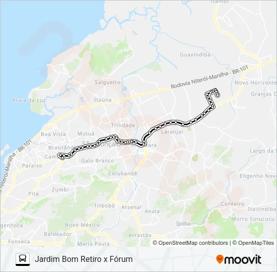 21 Bus Line Map