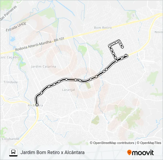 21A Bus Line Map