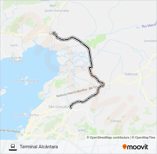 122Q Bus Line Map