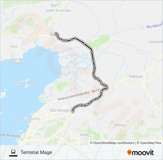 122Q Bus Line Map