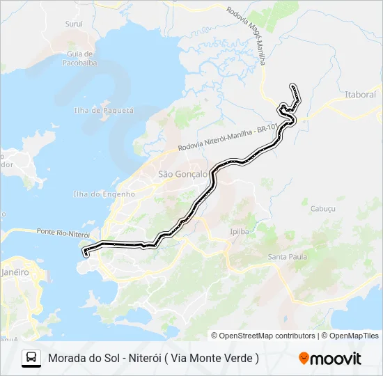 414M Bus Line Map