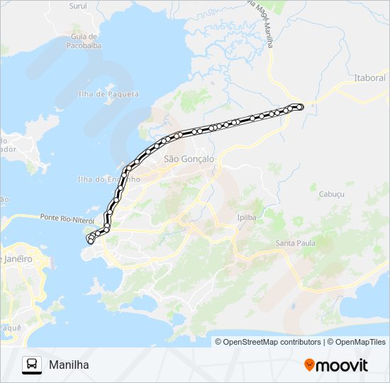 Mapa da linha 417M de ônibus