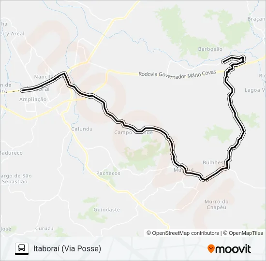 600M Bus Line Map