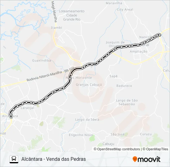 757M Bus Line Map
