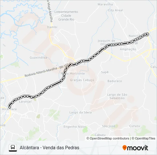 757M Bus Line Map