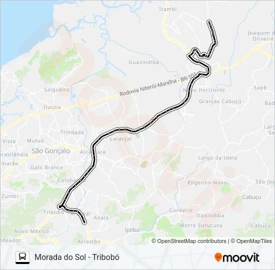 758M Bus Line Map
