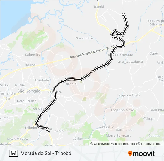 758M Bus Line Map