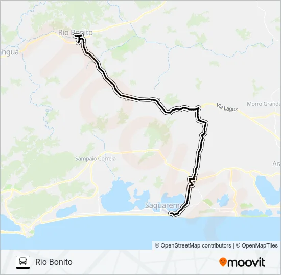 B100 Bus Line Map