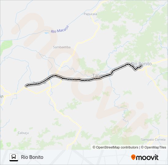 Mapa da linha MB10 de ônibus